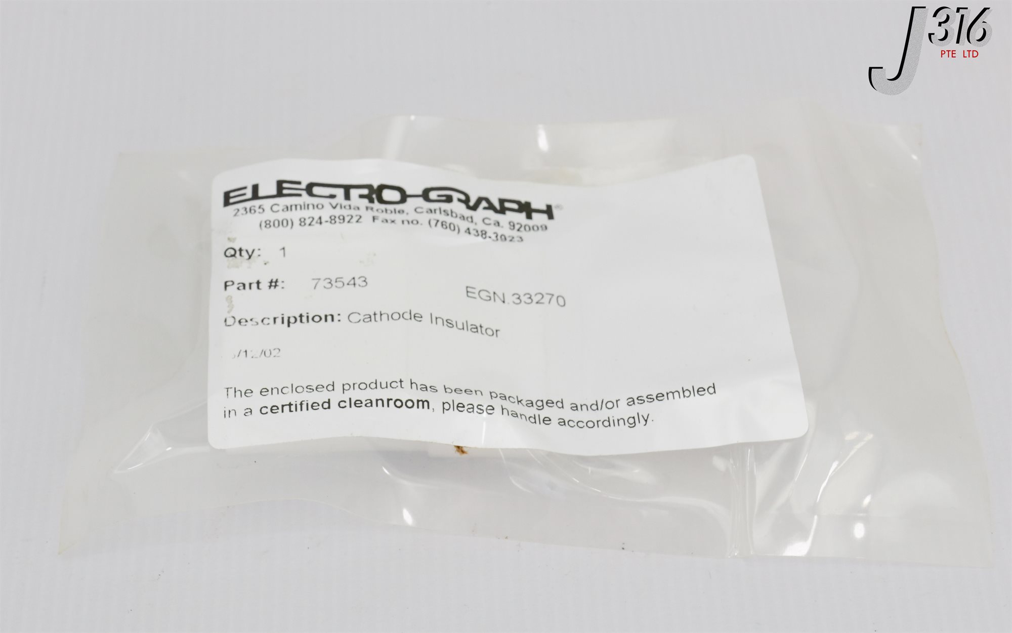 18241 ELECTRO-GRAPH CATHODE INSULATOR (NEW) 73543 | eBay